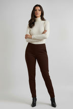 Ponte Knit Pull-On Straight Leg Pants