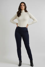 Ponte Knit Pull-On Straight Leg Pants