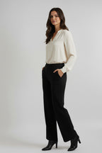 Ponte Knit Pull-On Straight Leg Pants