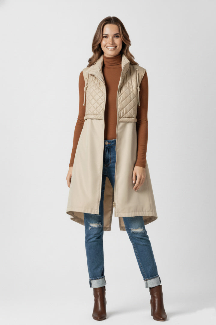 Quilted Trench Vest