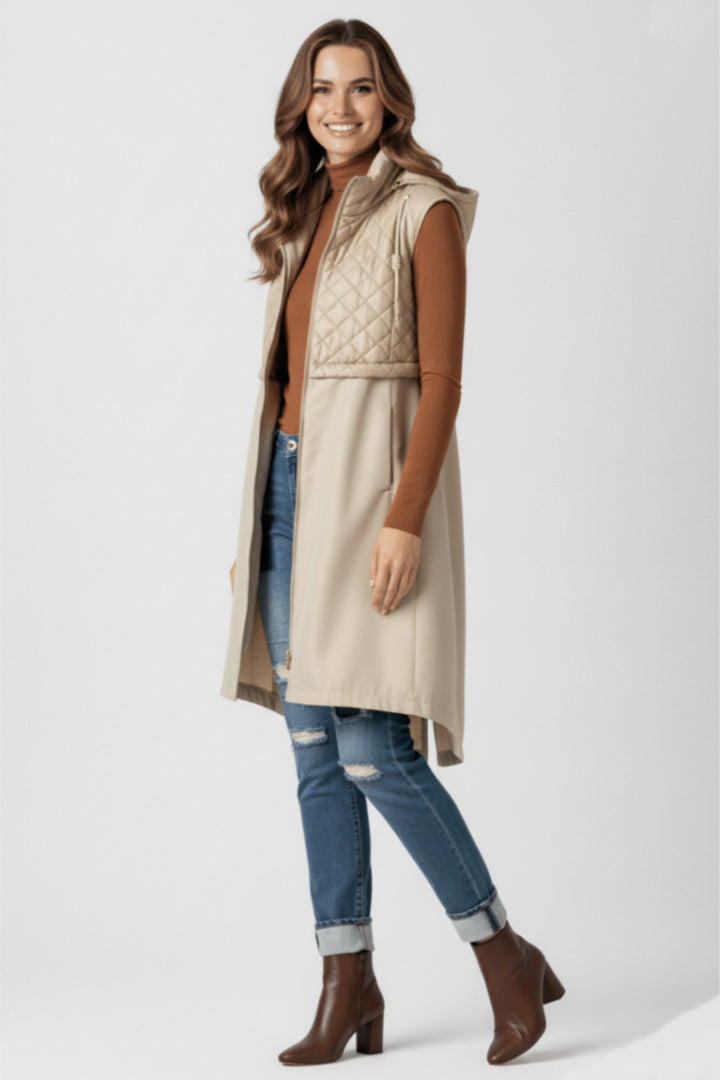 Quilted Trench Vest