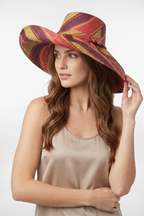 Raffia Capeline Stripe Sun Hat