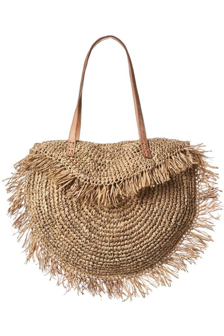 Bolsa de rafia doblada