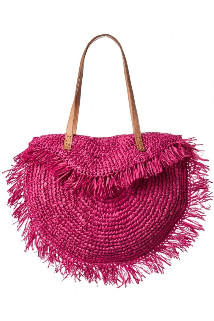 Bolsa de rafia doblada