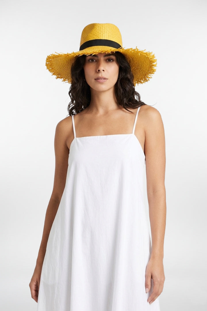 Raffia Yellow Hat