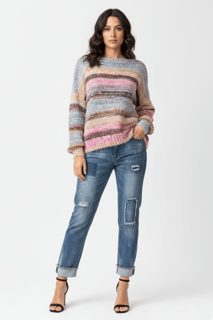 Rainbow Chunky Sweater
