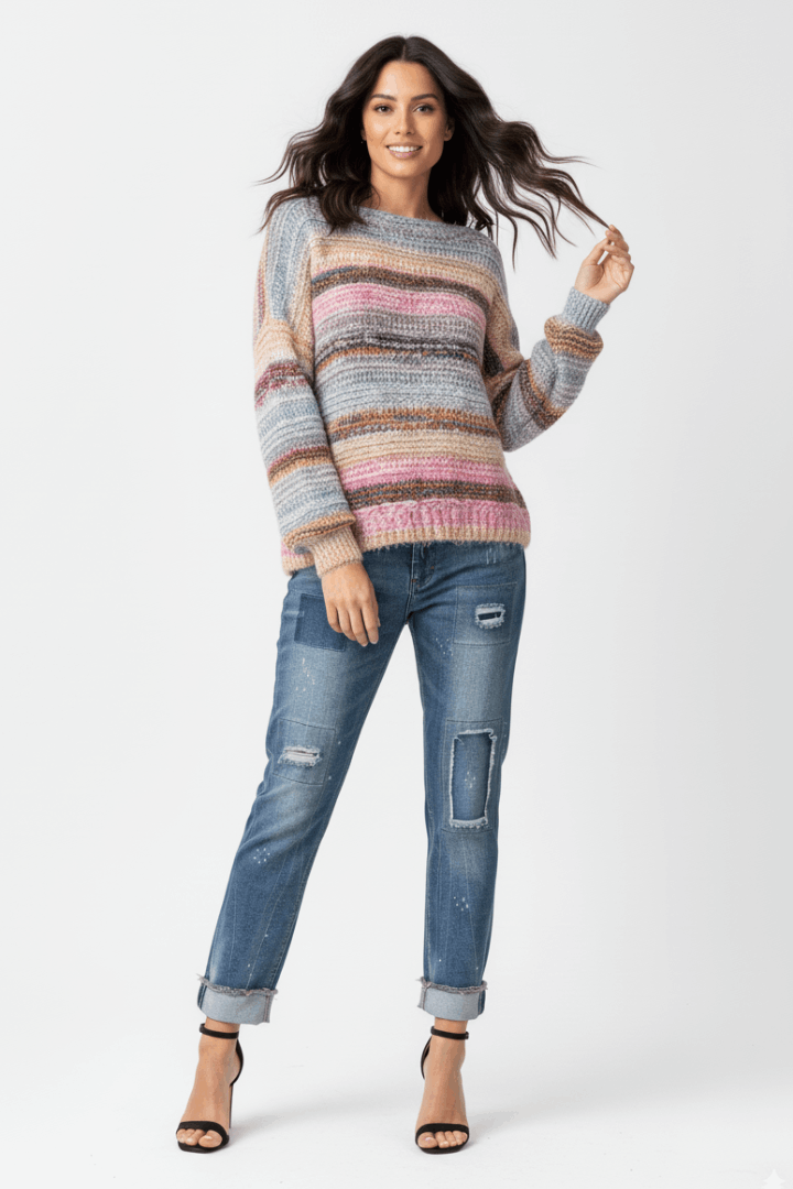 Rainbow Chunky Sweater