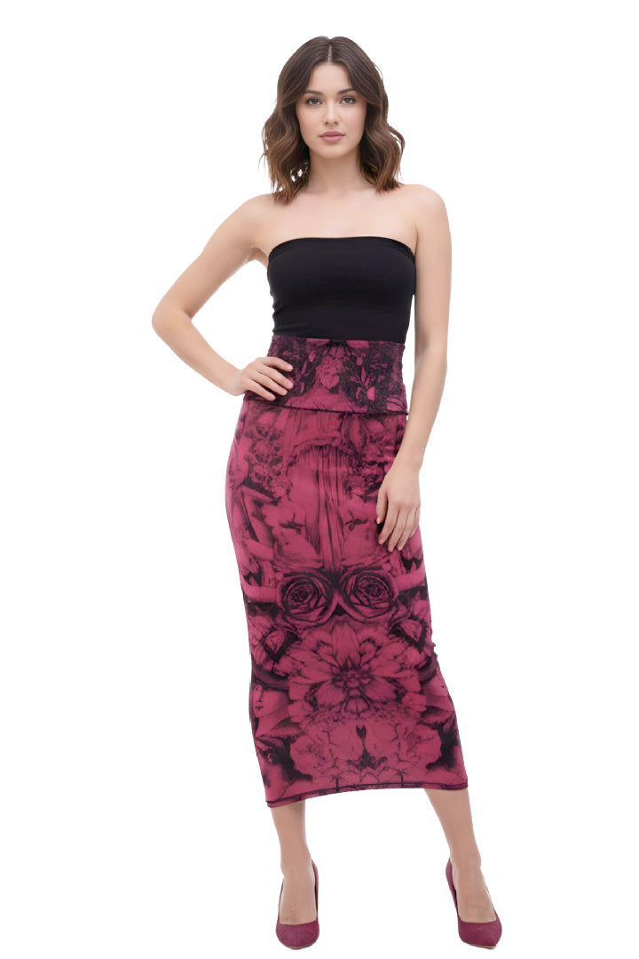 Renaissance Cherry Red Tube Skirt & Dress