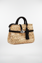 Bolso tote tejido negro Riviera