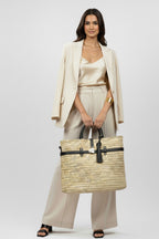 Riviera Black Woven Tote