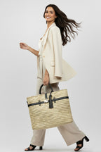Riviera Black Woven Tote