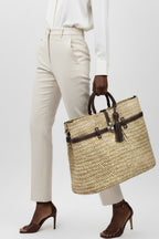 Riviera Deep Brown Woven Tote