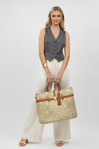 Riviera Orange Woven Tote