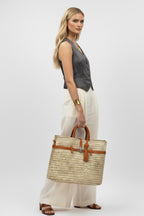 Riviera Orange Woven Tote