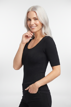 Seamless Rib S/S Crew Neck