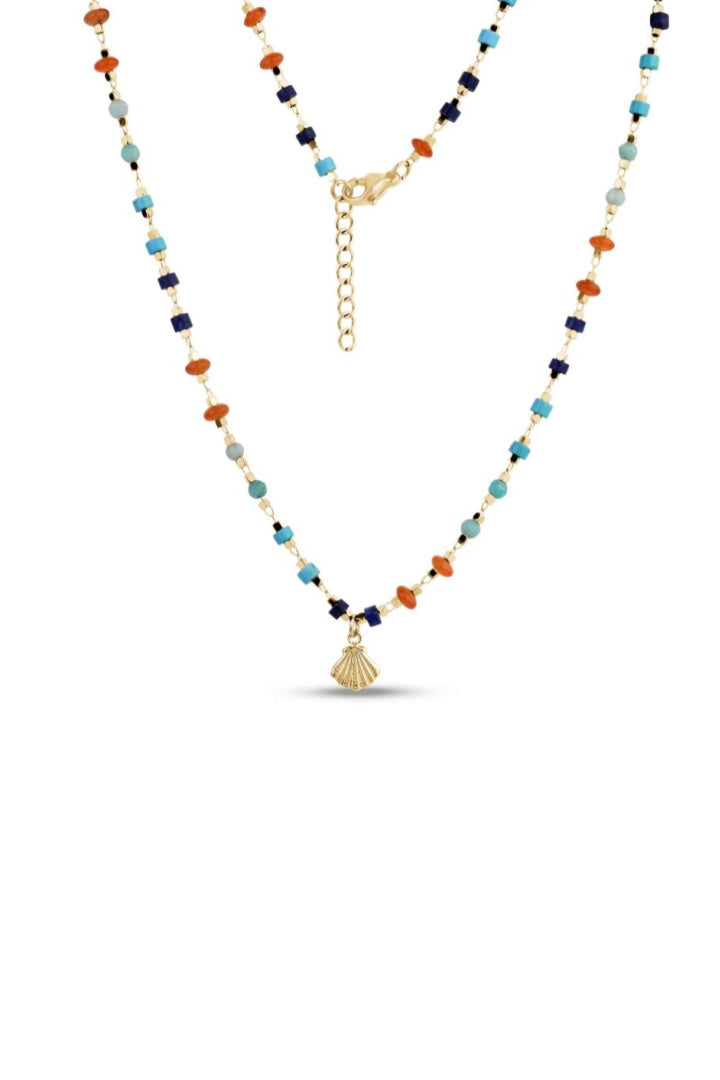 Collar de cuentas tropical de conchas marinas