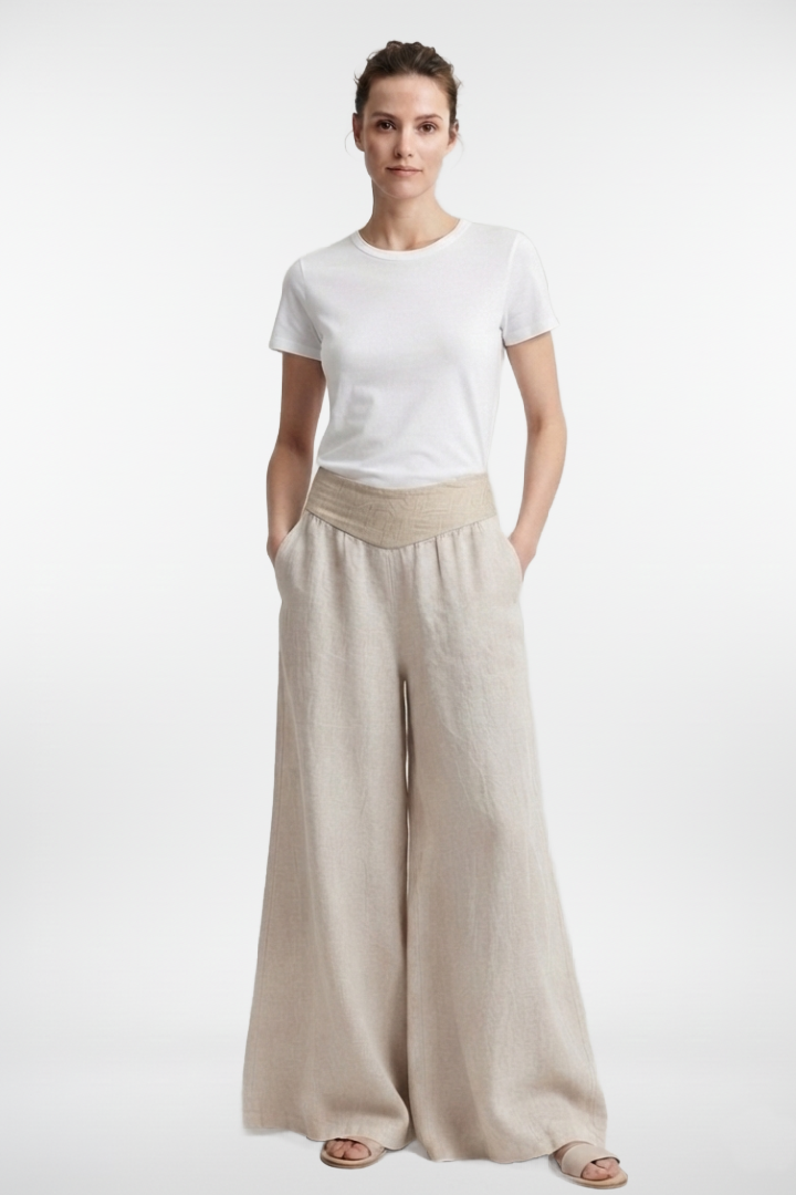 Pantalon ample en lin