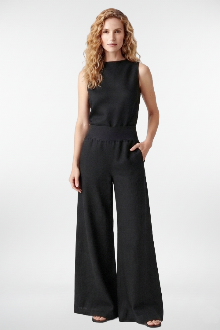 Pantalon ample en lin