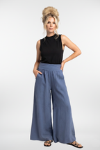 Pantalon ample en lin