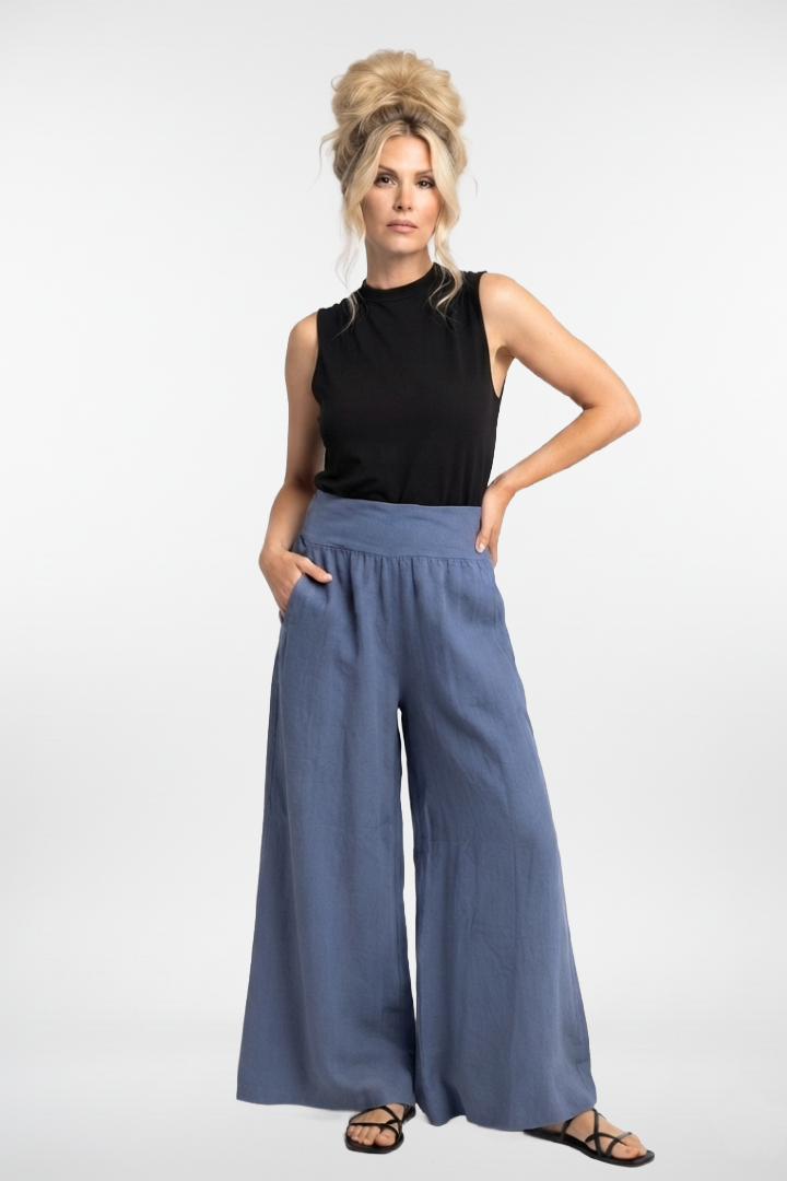Pantalon ample en lin