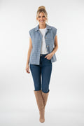 Sequin Denim Vest