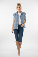 Sequin Denim Vest