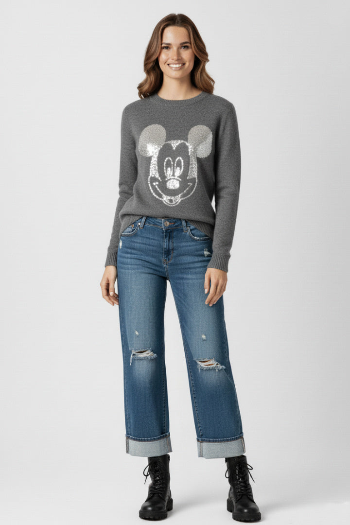 Sequin Mickey Sweater