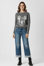 Sequin Mickey Sweater