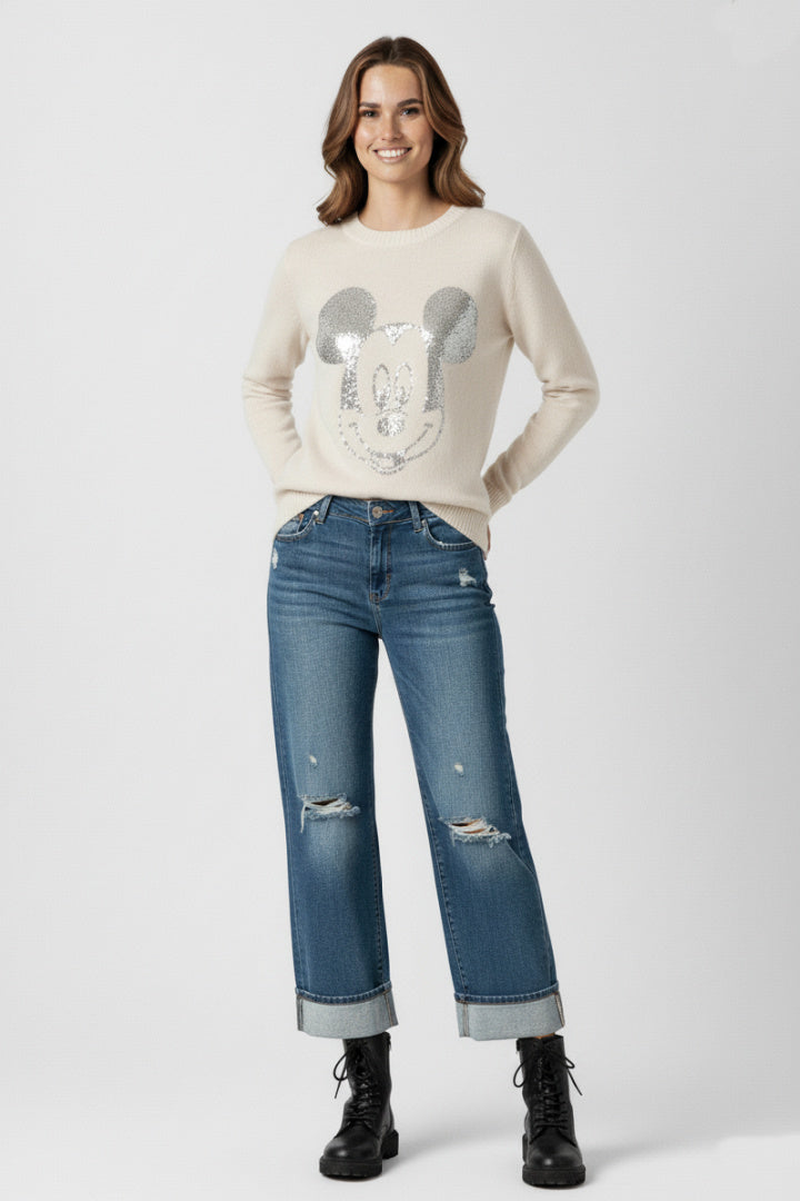 Sequin Mickey Sweater