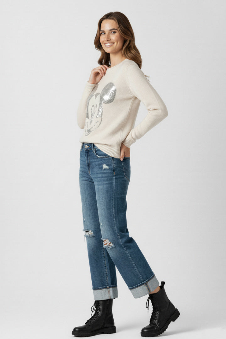 Sequin Mickey Sweater