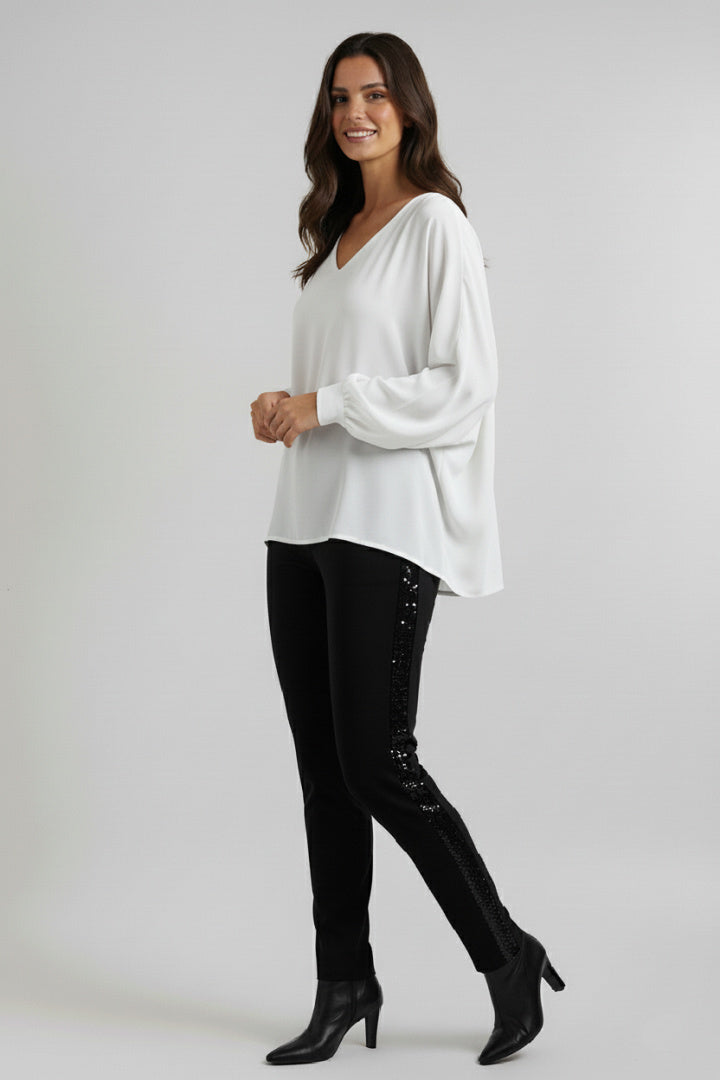 Sequin Stripe Tuxedo Trousers