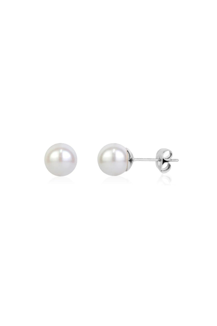 Shell Pearl Stud Earrings