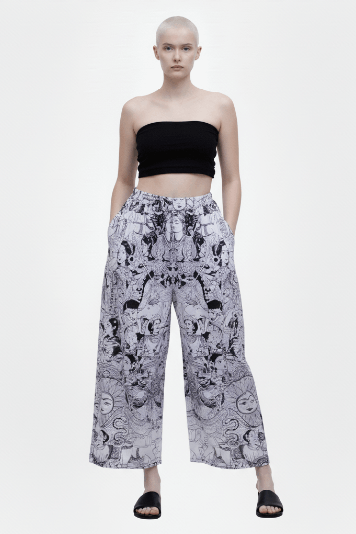 Shiva Lover Black & White Pants
