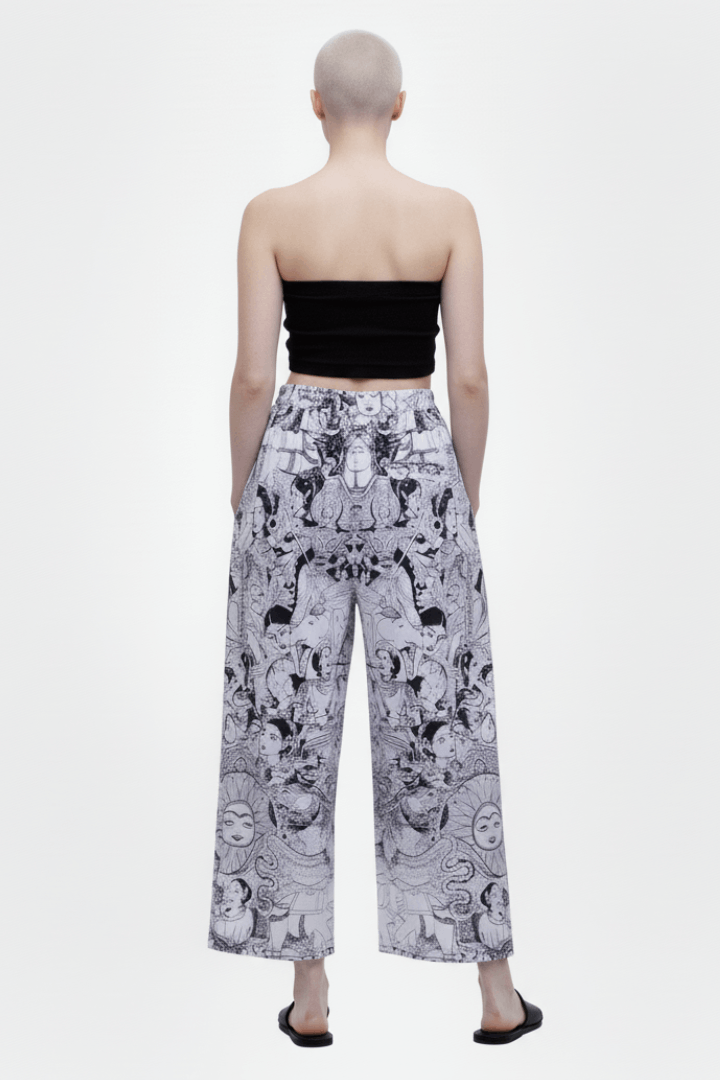 Shiva Lover Black & White Pants