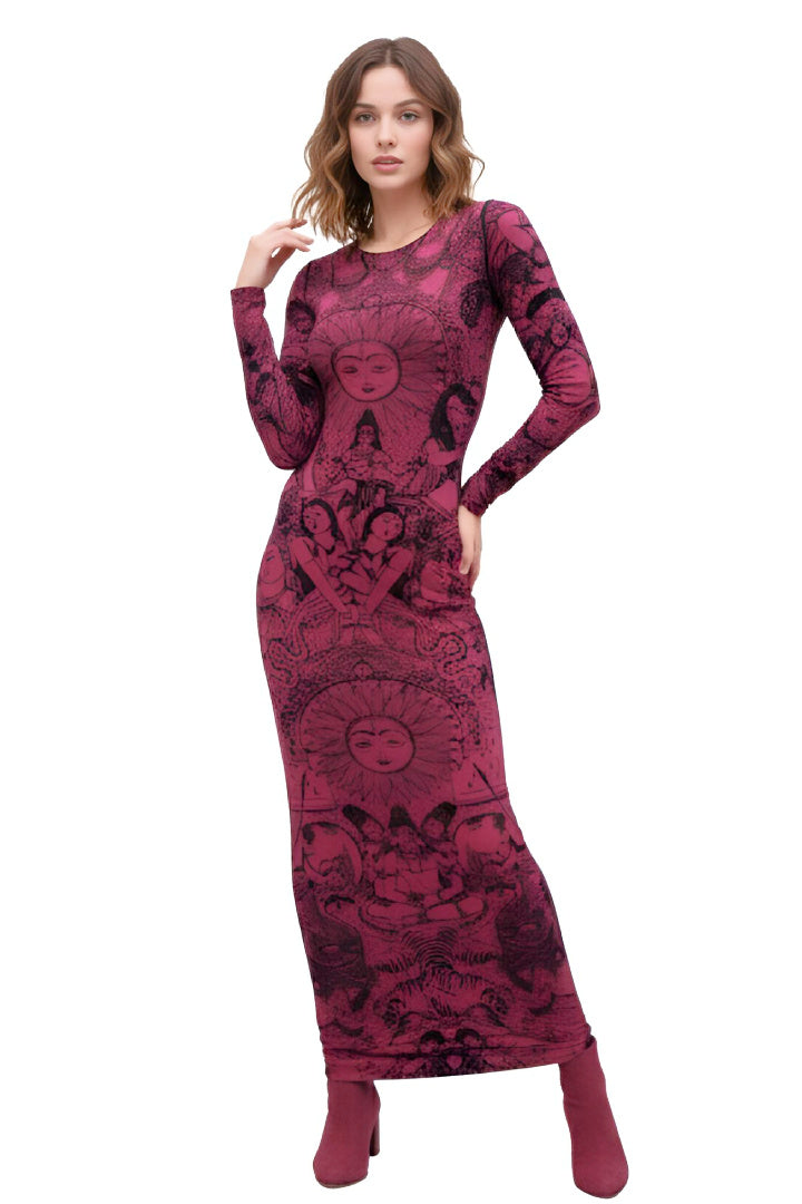 Shiva Lover Red Maxi Dress