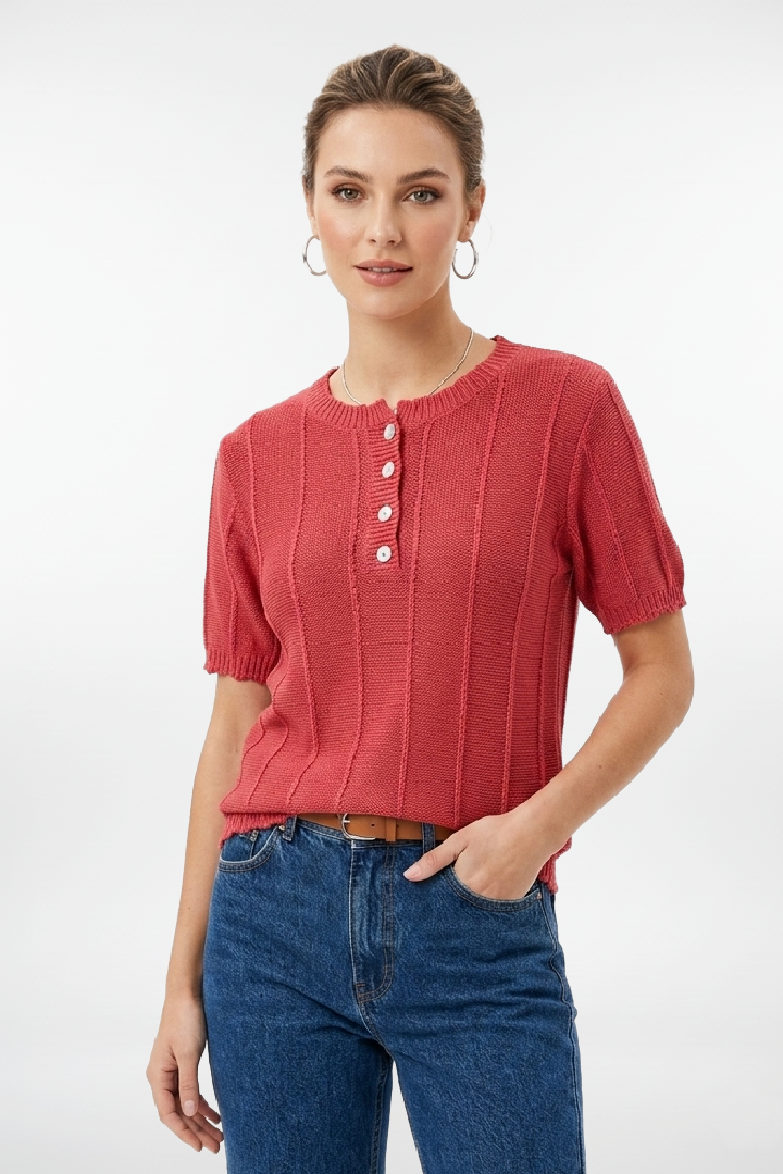 Short Sleeved Knitted Top