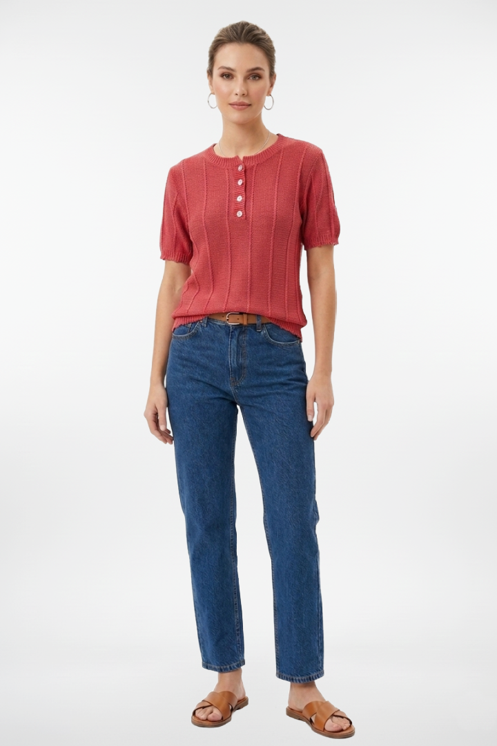 Short Sleeved Knitted Top