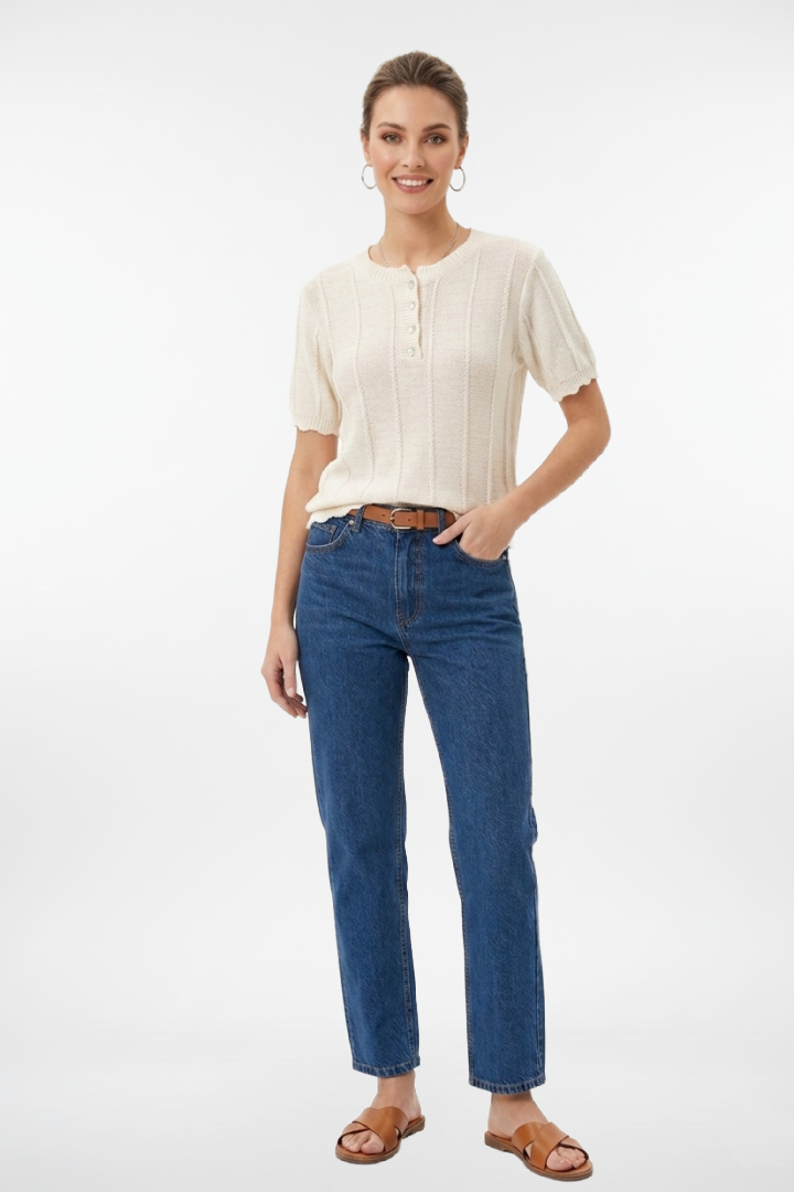 Short Sleeved Knitted Top