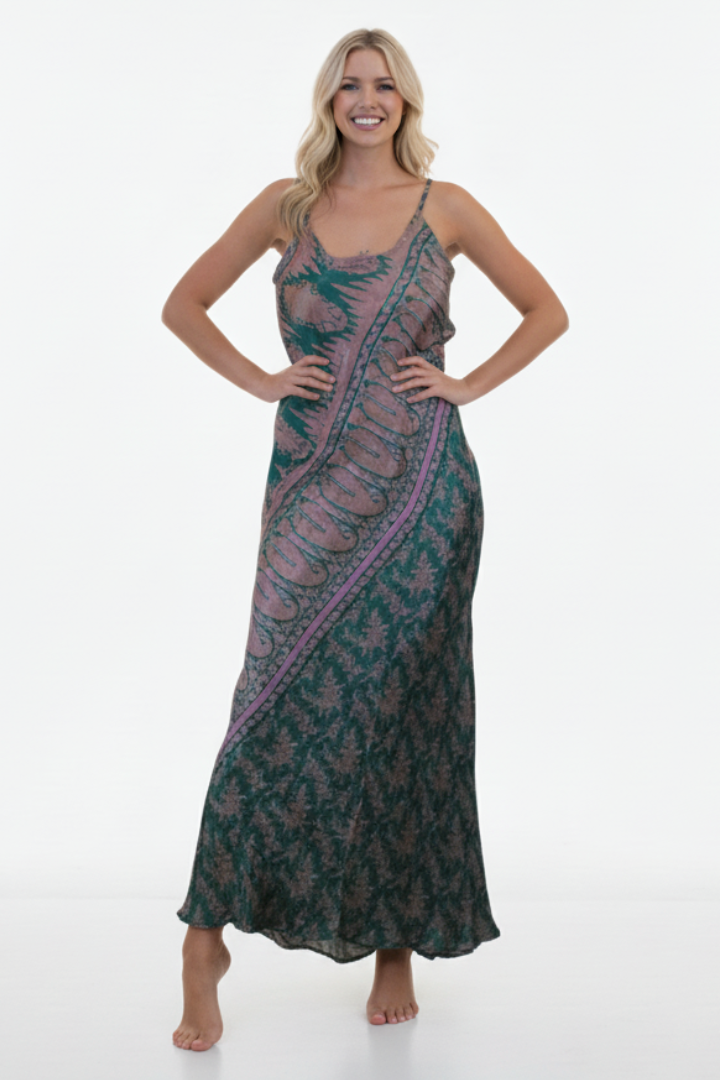 Reversible Simple Dress - Green / M -