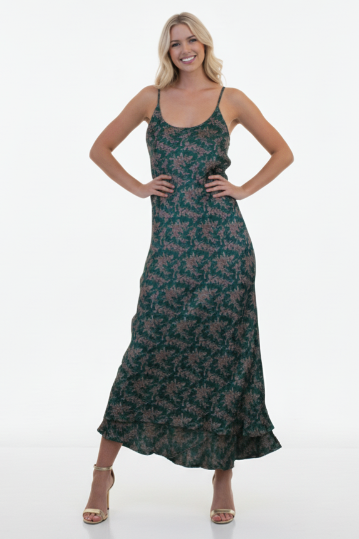 Reversible Simple Dress - Green / M -