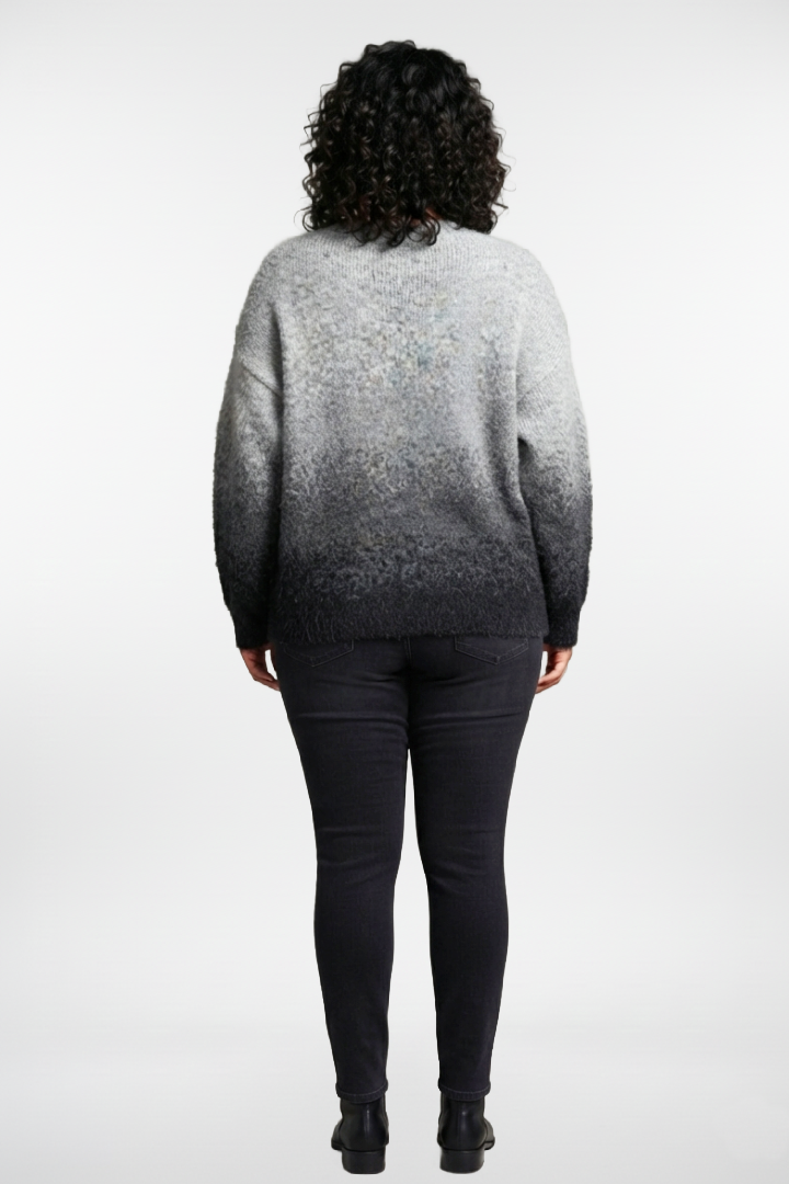 Sleeve V-Neck Dye Sweater