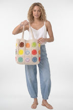 Sac fourre-tout au crochet avec smiley