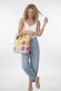 Sac fourre-tout au crochet avec smiley