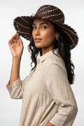 Spiral Pattern Raffia Hat