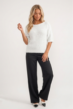 Starlight Sparkle Knit Boat Neck Pullover