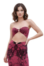 Strapless Cherry Red Swayi Top