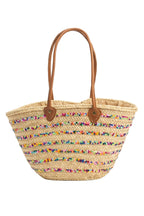 Straw Tote Rainbow Bag