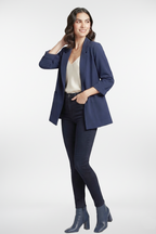 Stretch One Button Collar Blazer