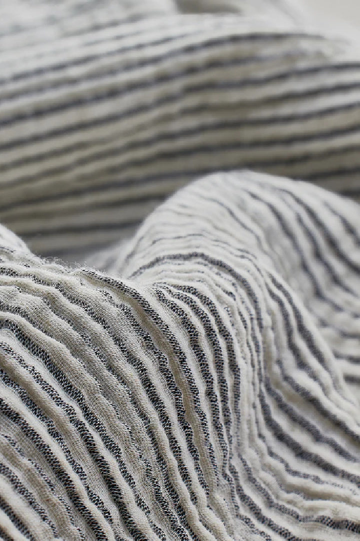 Striped Crinkle Cotton Strappy Dress