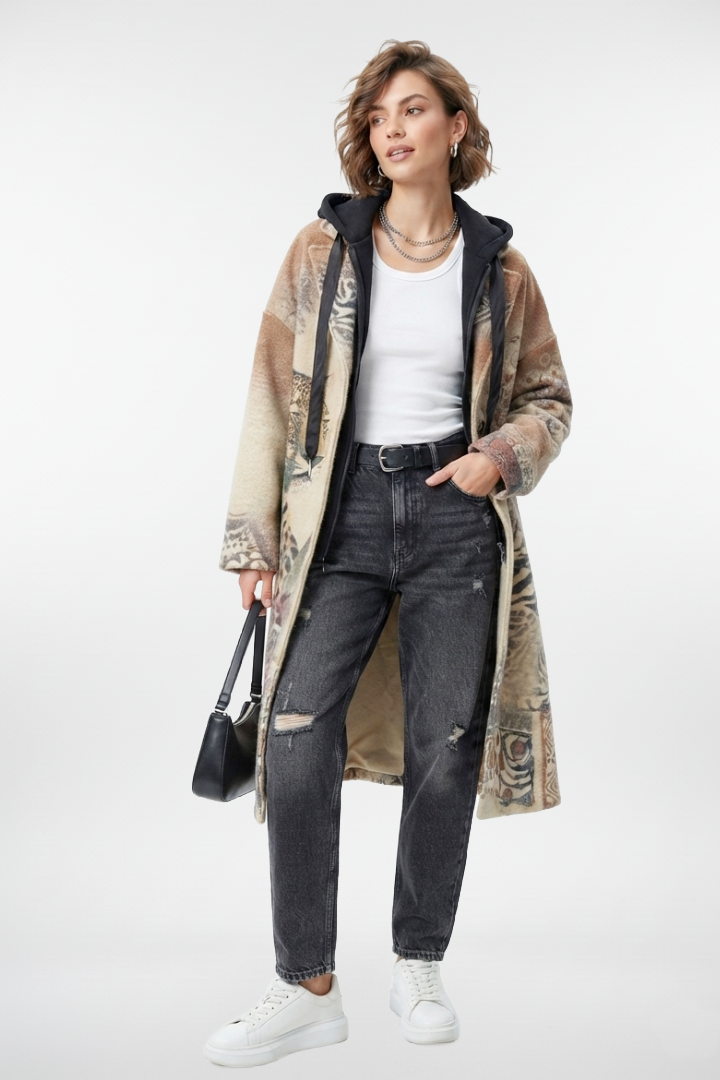 Sun Tiger Boiled Wool Coat